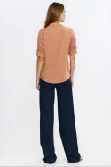 Bluzka z podwijanym rękawem B188 Carmel - Nife Nife