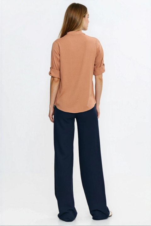 Bluzka z podwijanym rękawem B188 Carmel - Nife Nife