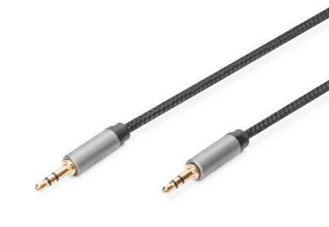 Kabel połączeniowy audio DIGITUS PREMIUM MiniJack Stereo Typ 3.5mm/3.5mm M/M nylon 1,8m Digitus