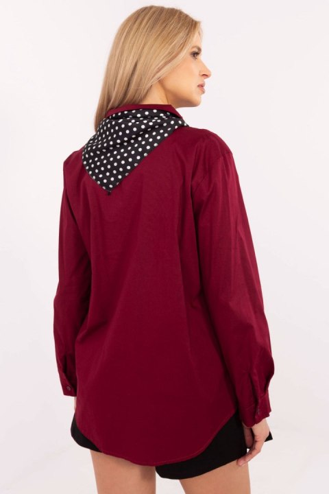 Koszula Damska Model DHJ-KS-20172.36P Bordo - Italy Moda Italy Moda