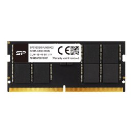 Pamięć SODIMM DDR5 Silicon Power 32GB (1x32GB) 5600MHz CL46 1,1V Black Silicon Power