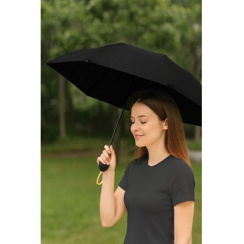 Parasolka Kieszonkowa Składana z Ochroną UV UPF 50+ Etui Czarna 90 cm LEAN