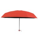 Parasolka Kieszonkowa Składana z Ochroną UV UPF 50+ Etui Czerwona 90 cm LEAN