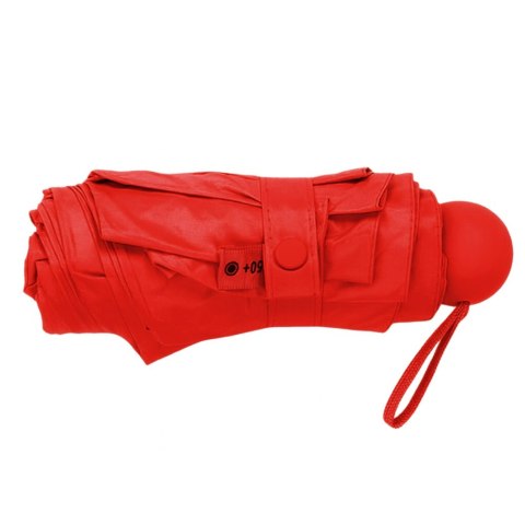 Parasolka Kieszonkowa Składana z Ochroną UV UPF 50+ Etui Czerwona 90 cm LEAN