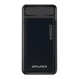 Powerbank Awei P6K 20000mAh 2xUSB 1xUSB-C 1xmicroUSB czarny AWEI