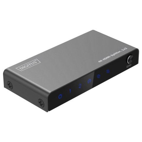 Rozdzielacz/Splitter DIGITUS HDMI 1x2, 4K/60Hz UHD z HDR, 18 Gbps, HDCP 2.2, EDID Digitus