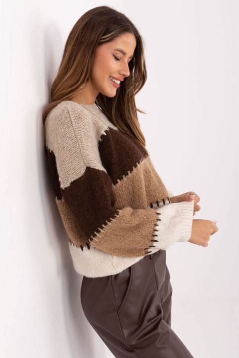 Sweter Damski Model MI-SW-2309.95 Light Beige - Italy Moda Italy Moda