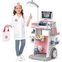 Zestaw Doktor Dentysta Wózek Medyczny Światła Różowy 26 el. LEAN Toys