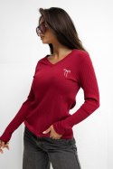 Bluzka Model RV-BZ-A1056.11 Bordo - Rue Paris Rue Paris