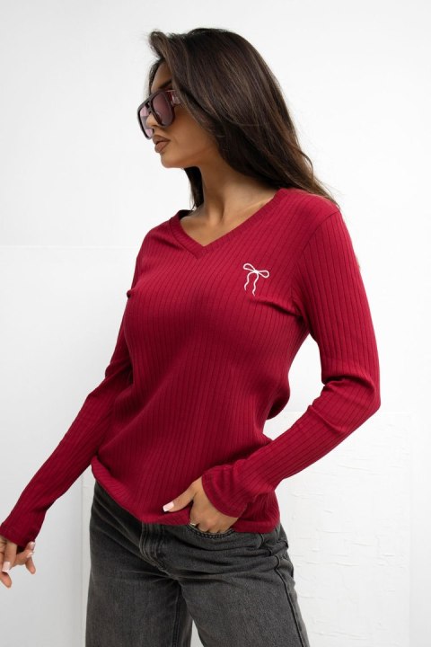 Bluzka Model RV-BZ-A1056.11 Bordo - Rue Paris Rue Paris