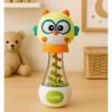Grzechotka Zabawka Dla Niemowlaka Sowa Z Kolorowymi Kuleczkami LEAN Toys