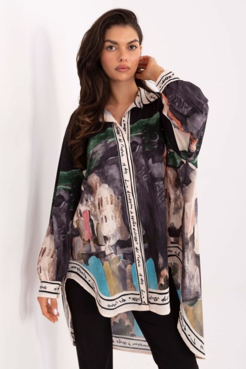 Koszula Damska Model IT-KS-18729.12 Black - Rue Paris Rue Paris