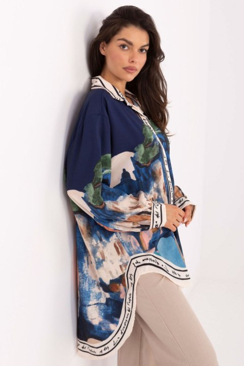 Koszula Damska Model IT-KS-18729.12 Navy - Rue Paris Rue Paris