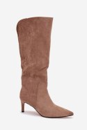 Kozaki Model Arelisse CLS-606 Dark Beige - Step in style Step in style