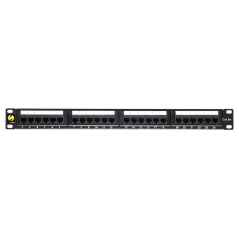 Patch panel RACK 19" 1U, 24 porty kat. 5e UTP, Netrack, czarny NETRACK