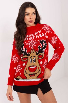 Sweter Damski Model MI-SW-19137.52 Red - Italy Moda Italy Moda