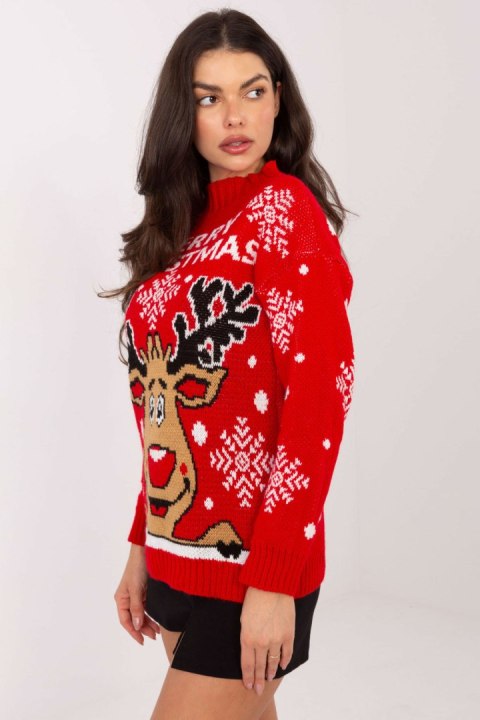 Sweter Damski Model MI-SW-19137.52 Red - Italy Moda Italy Moda