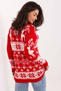 Sweter Damski Model MI-SW-21387.59 Red - Italy Moda Italy Moda