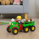 Traktor Edukacyjny Interaktywny Dla Malucha Zwierzęta Światła Dźwięki LEAN Toys