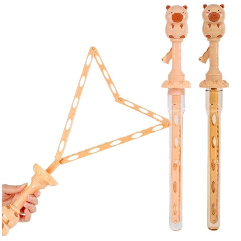 Bańki Mydlane Duża Różdżka Rozkładana Kapibara 49,5 cm 100 ml LEAN TOYS