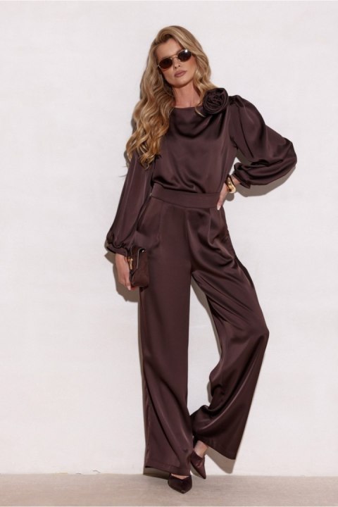 Bluzka Model Evelyn CBR BLU0194 Dark Brown - Roco Fashion Roco Fashion