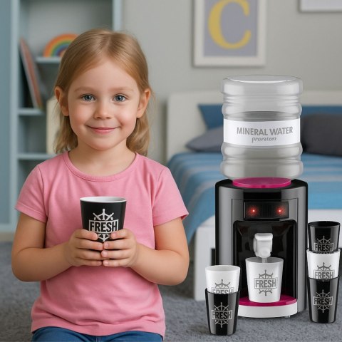 Dystrybutor Wody Zabawkowy Dla Dzieci Światła Dźwięki Różowy LEAN Toys