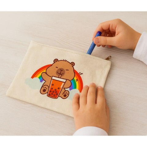 Kosmetyczka Kapibara Na Suwak Praktyczna Na Akcesoria Piórnik LEAN TOYS