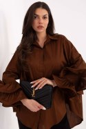 Koszula Damska Model IT-KS-8381.56 Brown - Italy Moda Italy Moda