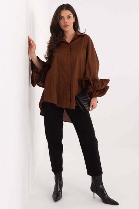 Koszula Damska Model IT-KS-8381.56 Brown - Italy Moda Italy Moda