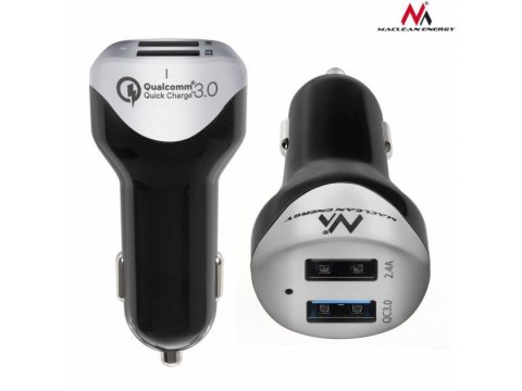 Ładowarka samochodowa Maclean MCE157 max4,8A 2xUSB Qualcomm Quick Charge QC 3.0 plus kabel 1,5m Maclean