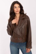 Płaszcz Damski Model IT-KR-FL9558.60 Brown - Rue Paris Rue Paris