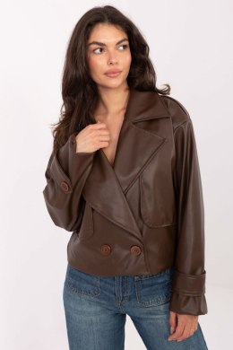 Płaszcz Damski Model IT-KR-FL9558.60 Brown - Rue Paris Rue Paris