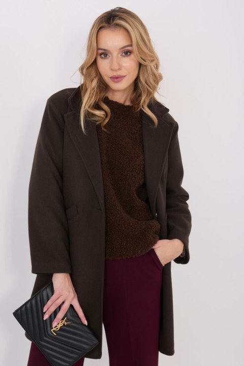 Płaszcz Damski Model IT-PL-20238.23 Dark Brown - Italy Moda Italy Moda