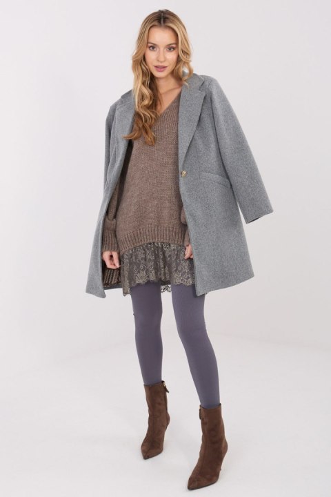 Płaszcz Damski Model IT-PL-20238.23 Dark Grey - Italy Moda Italy Moda
