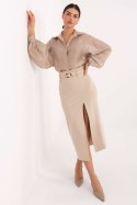 Spódnica Model IT-SD-FL7393.26 Beige - Rue Paris Rue Paris