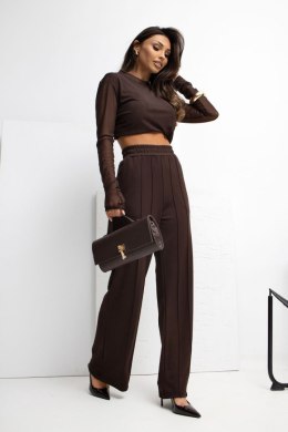 Spodnie Dresowe Model RV-DR-A1062.48 Dark Brown - Rue Paris Rue Paris