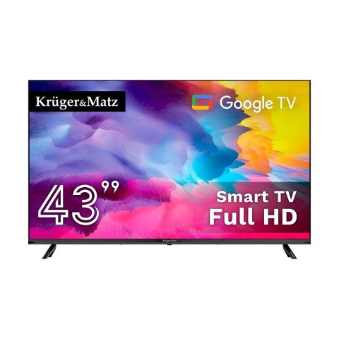 Telewizor Kruger&Matz 43" FHD Google TV, DVB-T2/S2/T/C H.265 HEVC Kruger&Matz