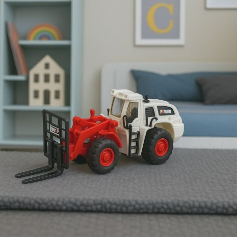 Wózek Widłowy Metalowe Widły Regulowane Światła Dźwięki LEAN Toys