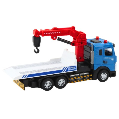 Ciężarówka Laweta Z Holownikiem Metalowa Kabina Światła Dźwięki LEAN Toys