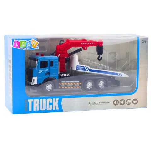 Ciężarówka Laweta Z Holownikiem Metalowa Kabina Światła Dźwięki LEAN Toys