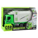 Ciężarówka Śmieciarka Miejska Światła Dźwięki Zielona LEAN Toys
