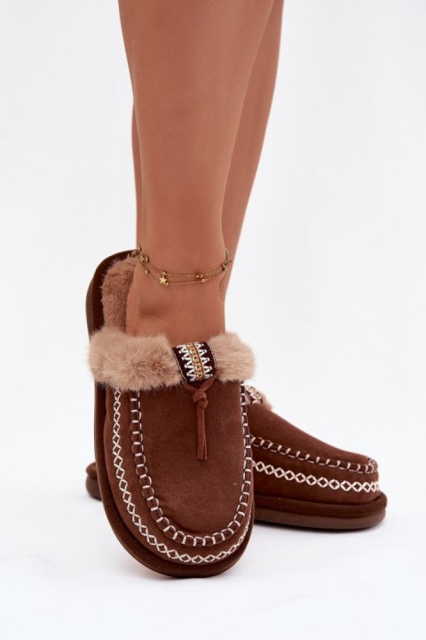 Kapcie Model Perivelle 608 Brown - Step in style Step in style