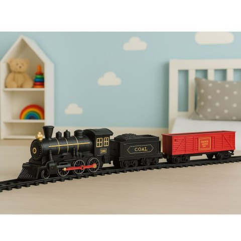 Kolejka Elektryczna Pociąg Lokomotywa Wagony Tory Światła Dźwięki LEAN Toys