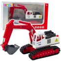 Koparka Gąsienicowa Metalowa Ruchoma Łyżka Obrotowa Kabina Światła Dźwięki LEAN Toys