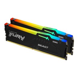 Pamięć DDR5 Kingston FURY Beast RGB 16GB (2x8GB) 6000MHz CL30 1,4V Black EXPO Kingston