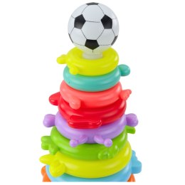 Piramida Edukacyjna Układanka Piłka Naklejki 13 Poziomów Kolorowa LEAN Toys