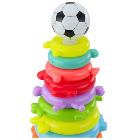 Piramida Edukacyjna Układanka Piłka Naklejki 13 Poziomów Kolorowa LEAN Toys