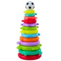 Piramida Edukacyjna Układanka Piłka Naklejki 13 Poziomów Kolorowa LEAN Toys