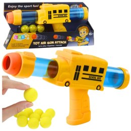 Pistolet Broń Na Miękkie Kulki Piankowe Autobus Szkolny Żółty 6 szt. LEAN TOYS