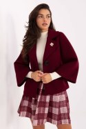 Płaszcz Damski Model IT-KR-FL8159.24 Bordo - Rue Paris Rue Paris